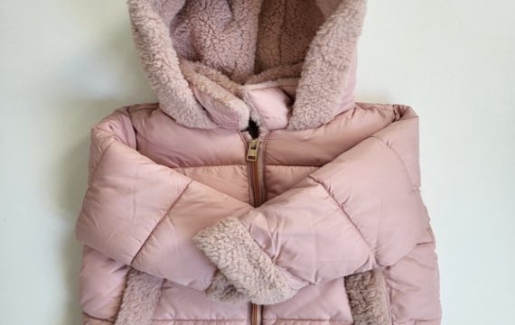 Pink Shower Resistant Faux Lined Hooded Coat - Image 2